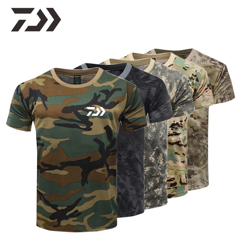 Daiwa Fishing T Shirt Summer Man fishing shirts Camouflage Fishing ...