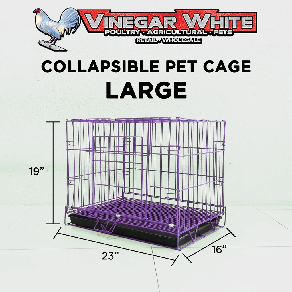 Heavy Duty Pet Cage Collapsible Large Free Poop Tray for Dog Cat Rabbit