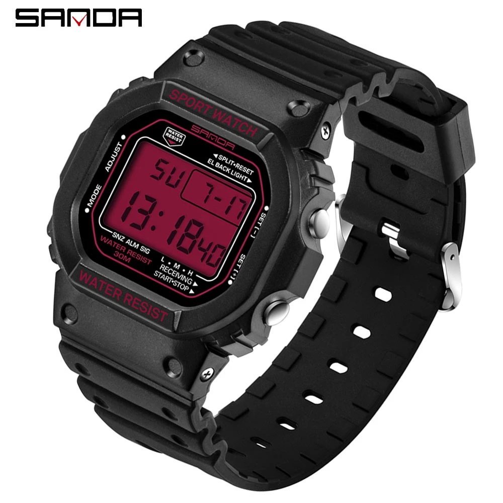 Sanda Fashion Top Brand Professional Sports Watch Men Women Waterproof  Military Watches Shock Men's Retro Analog Quartz Digital