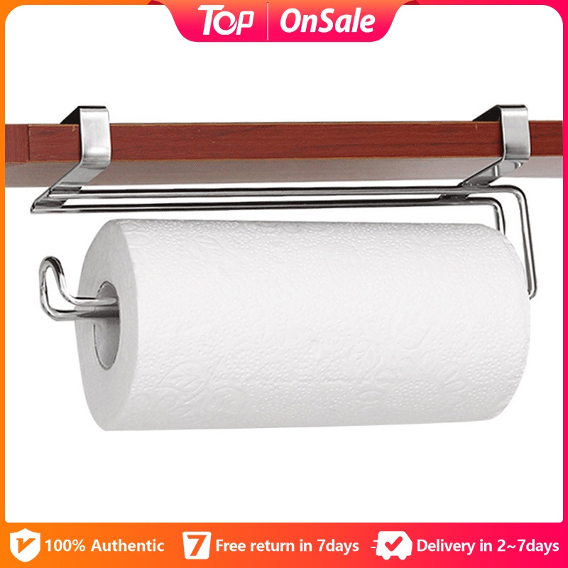 Original Paper Roll Towel Holder Stainless Steel Racks Under Door Drawer Toilet Bathroom