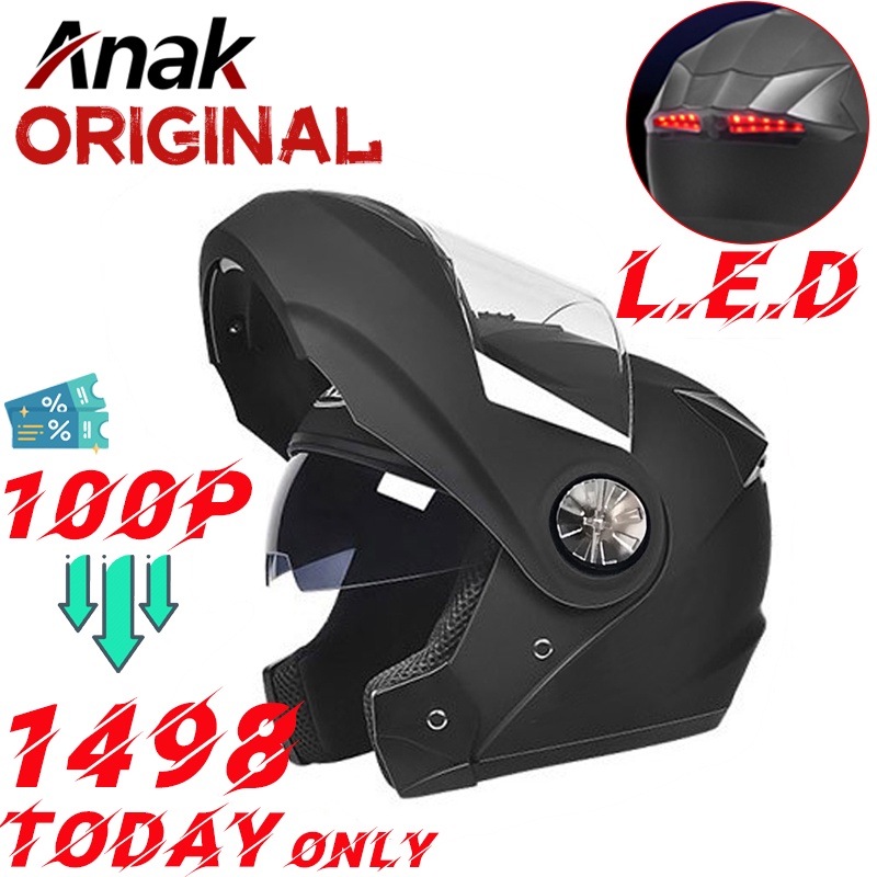Anak ICC Sticker LED Original Modular Helmet Motorcycle Full Face as