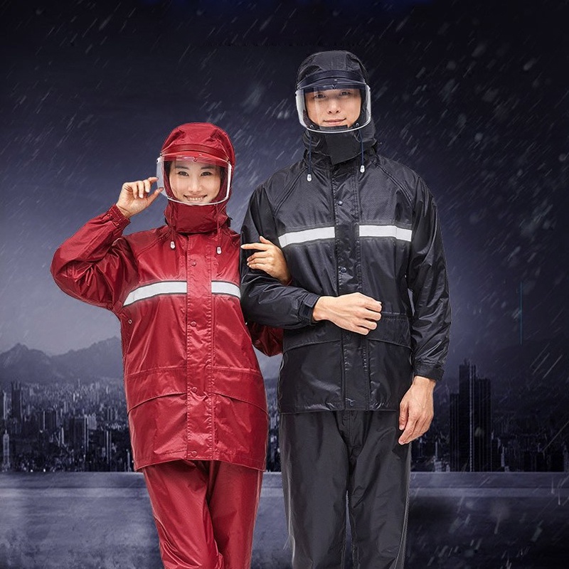 Waterproof Raincoat Women Men Rain Pants Suit Motorcycle Poncho