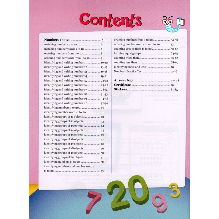 Scholastic Learning Express Numbers 1 to 20 Kindergarten 2 Mathematics ...