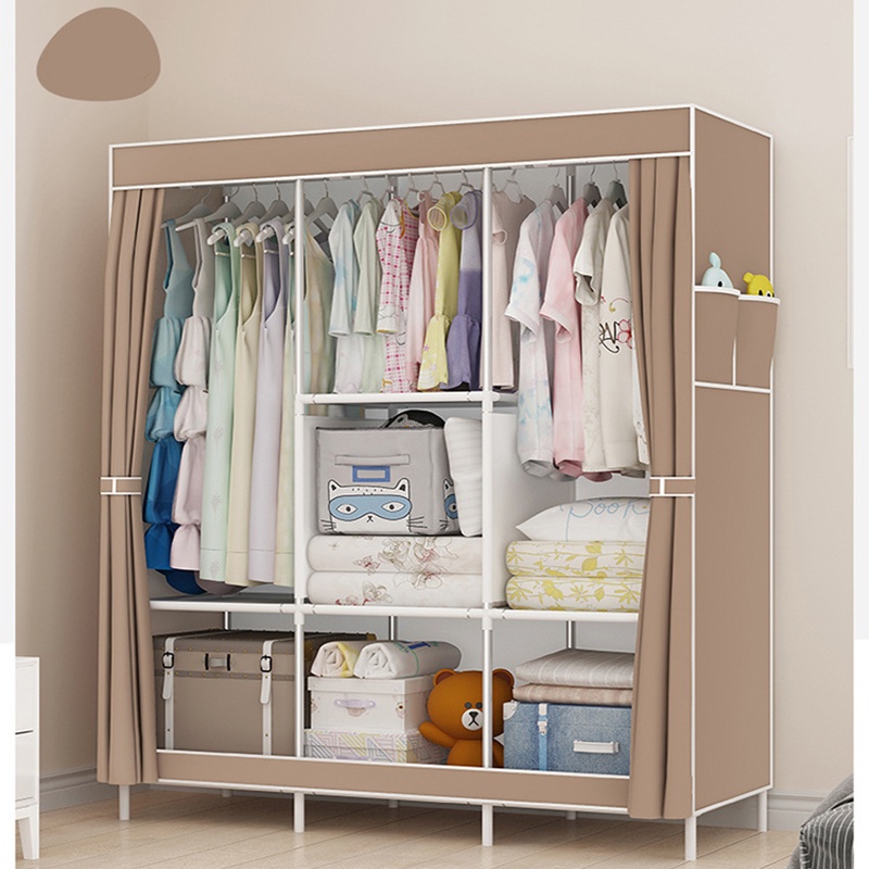 COD Large Portable Diy Clothes Foldable Cabinet Organizer Wardrobe Cube ...