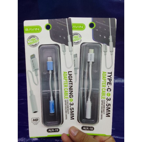 Bavin Auxiliary Adapter Aux 18 3 5mm For Type C And Ios Shopee Philippines