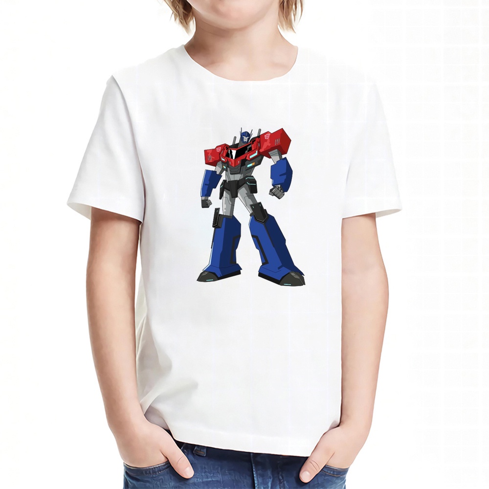 Fashion Cartoon Roblox Children T-shirt Boys Transformers Optimus Prime ...