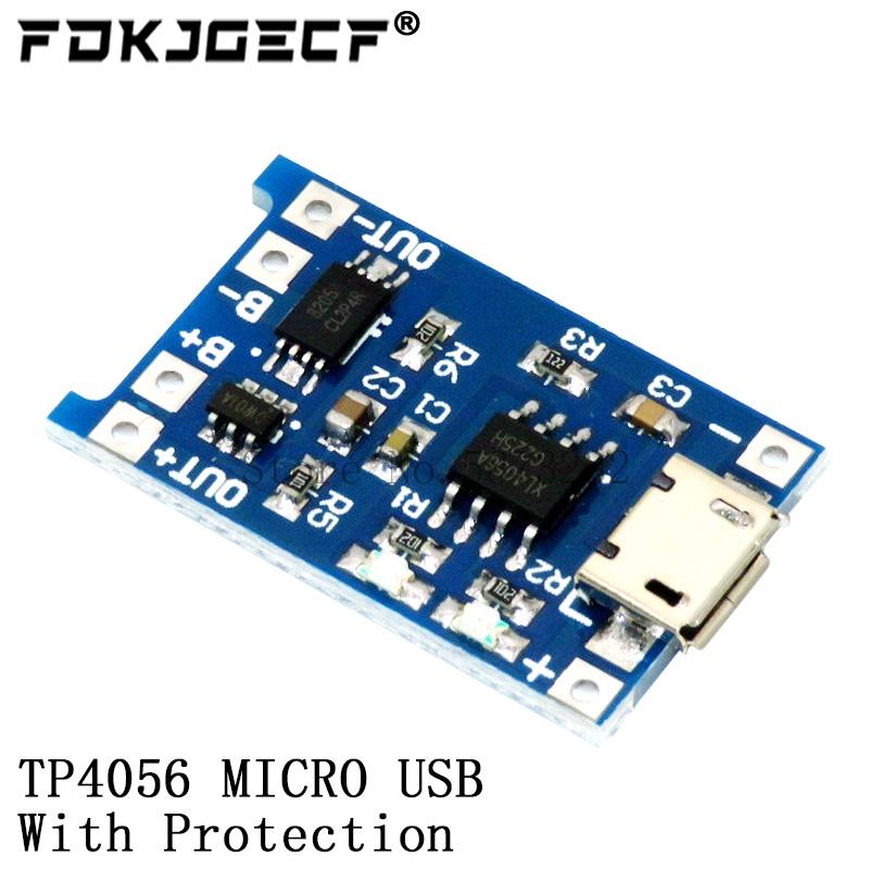 10Pcs Micro Type-c USB 5V 1A 18650 TP4056 Lithium Battery Charger ...
