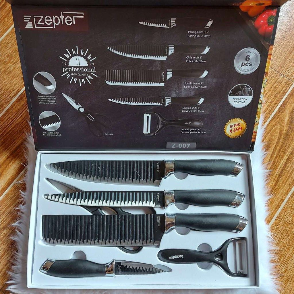 High Quality Kitchen Knife Set Zepter 6 Pcs. Shopee Philippines