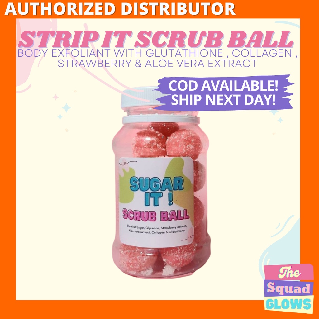 Sugar It! Scrub Balls Body Exfoliant with Glutathione , Collagen ...