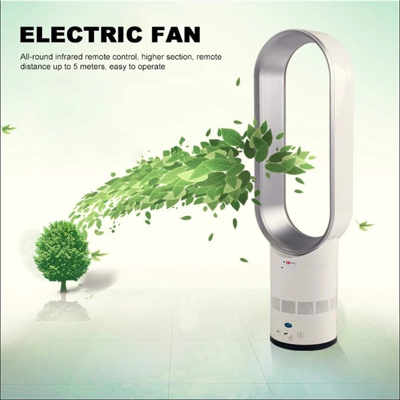 Bladeless Electric Fan with Oscillation and 30 120 Minute Timer Freight