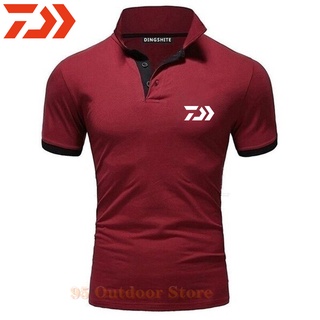 Daiwa Clothing Fishing Tshirt Men Breathable Quick Dry Fishing Clothes  Outdoor Clothing Short Sleeve Sport Shirt Polo T-shirt