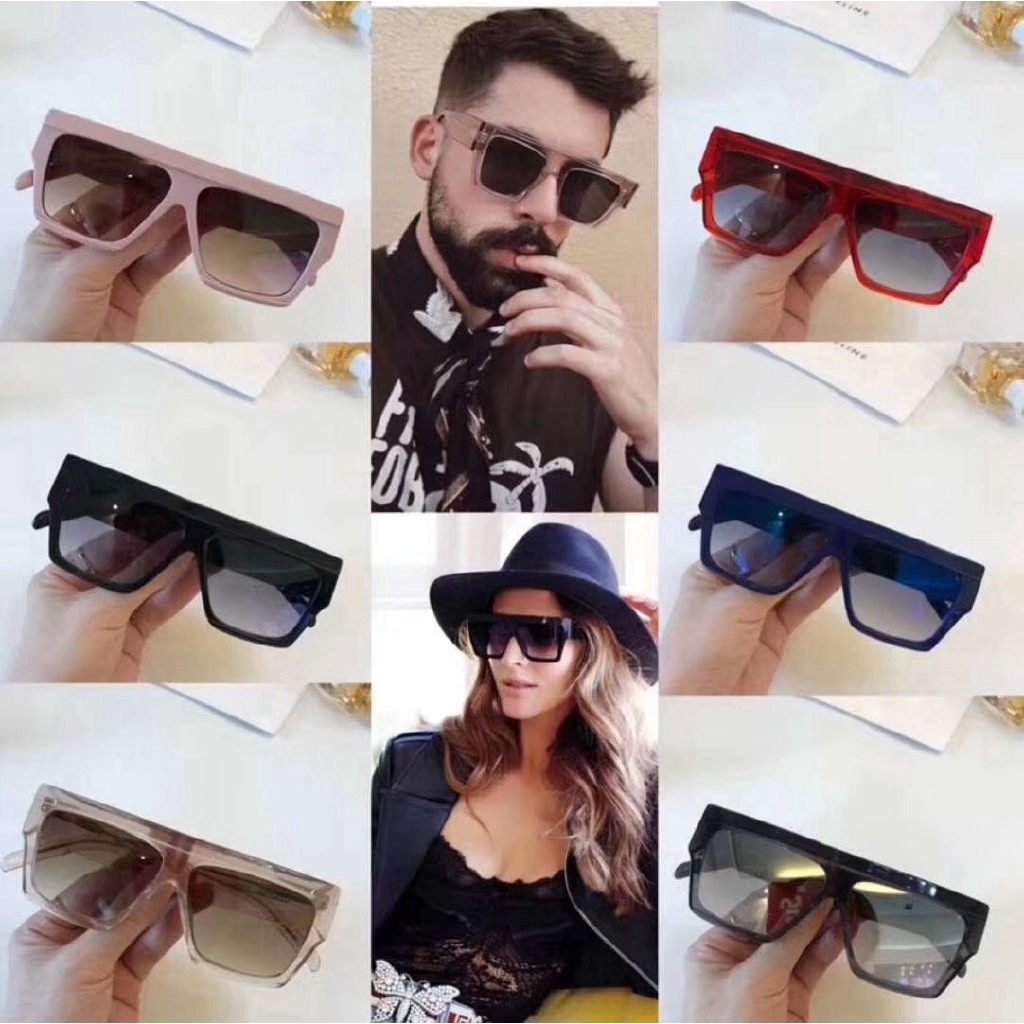 New Flat Top Sunglasses Oversize Mens Square Glasses Women Shopee Philippines