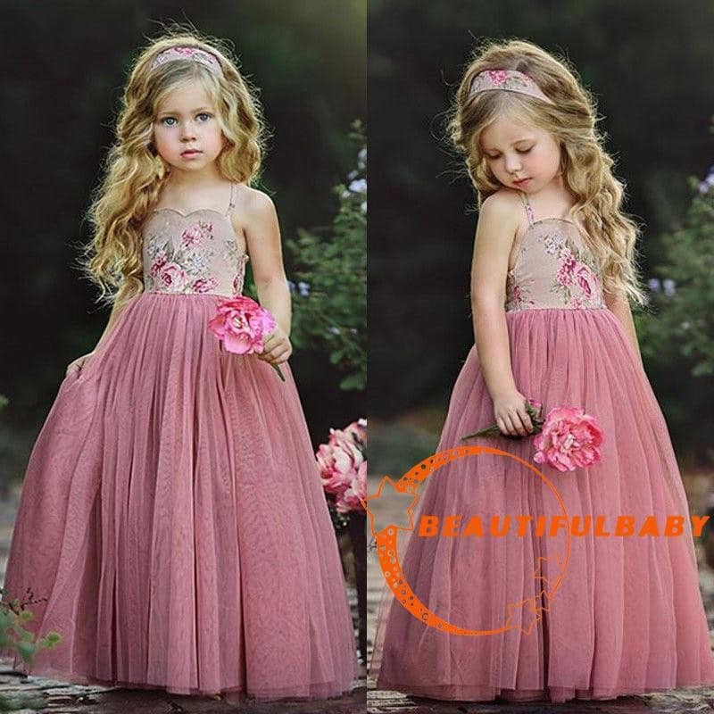 Old rose dress for flower sale girl