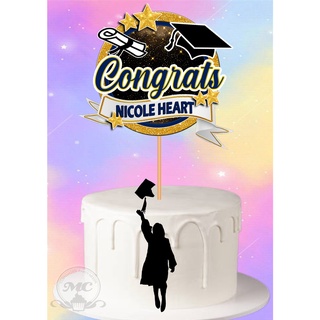 Graduation Party Cake Topper paper DIY Student Graduation Hat