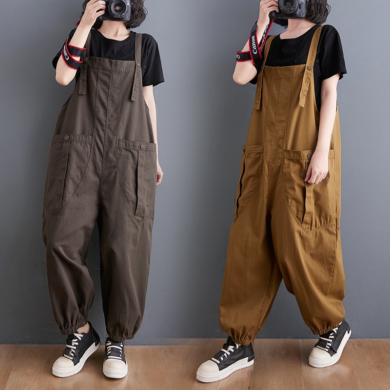 saferido Corduroy Casual Pants for Men's Loose Sports Stitching Pocket Overalls All-match Hip-hop Street Trendy Trousers Spring Autumn