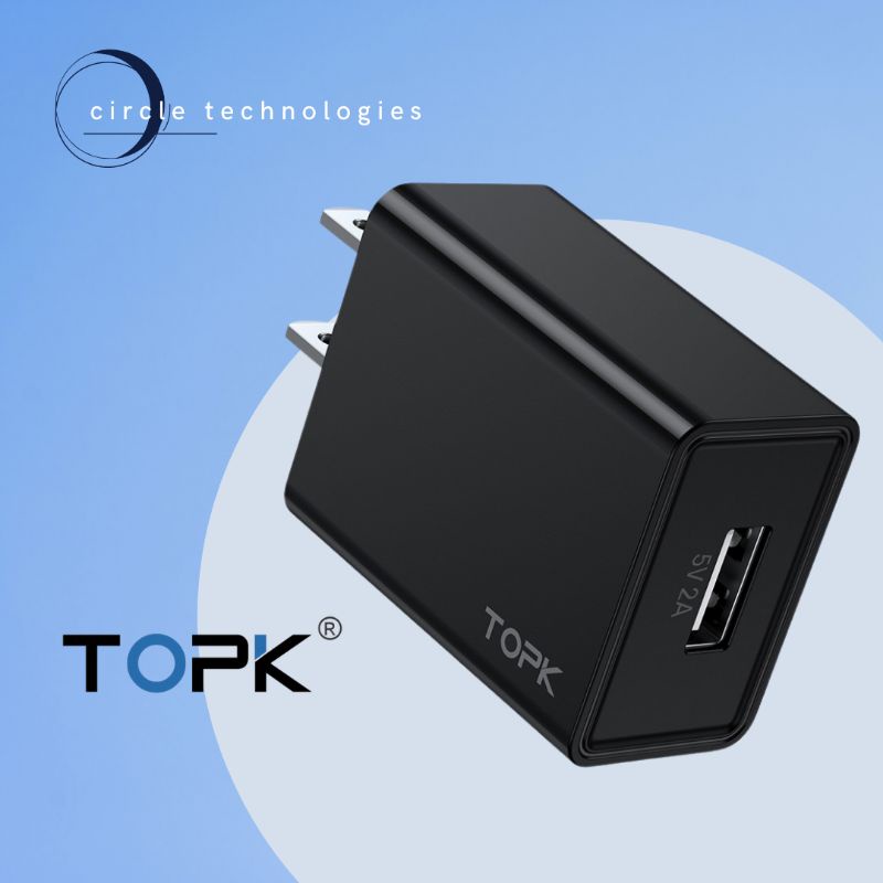 TOPK B25 10W Phone Adapter QC2.0 Universal US Plug - Black / White ...