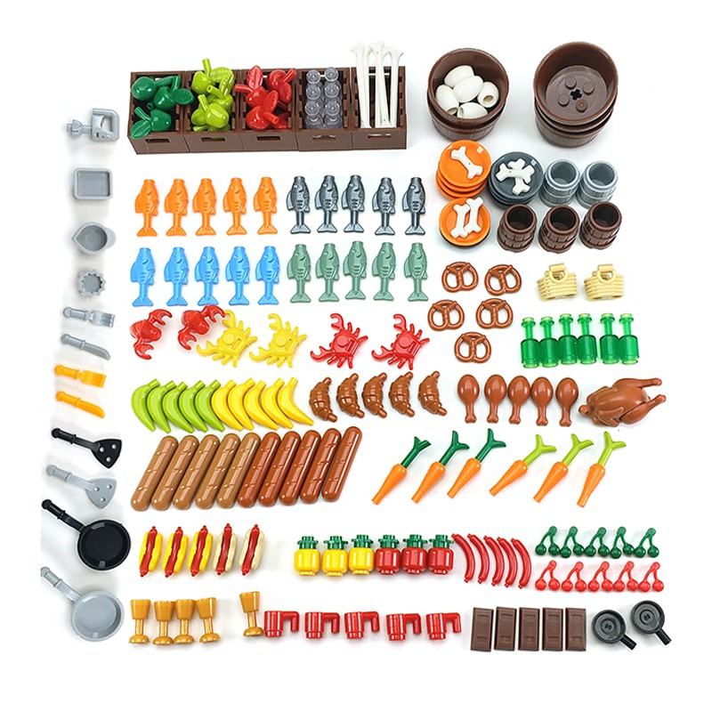 [Creation] Building Blocks Toys Brick Simulation Fruit Food Vegetable ...