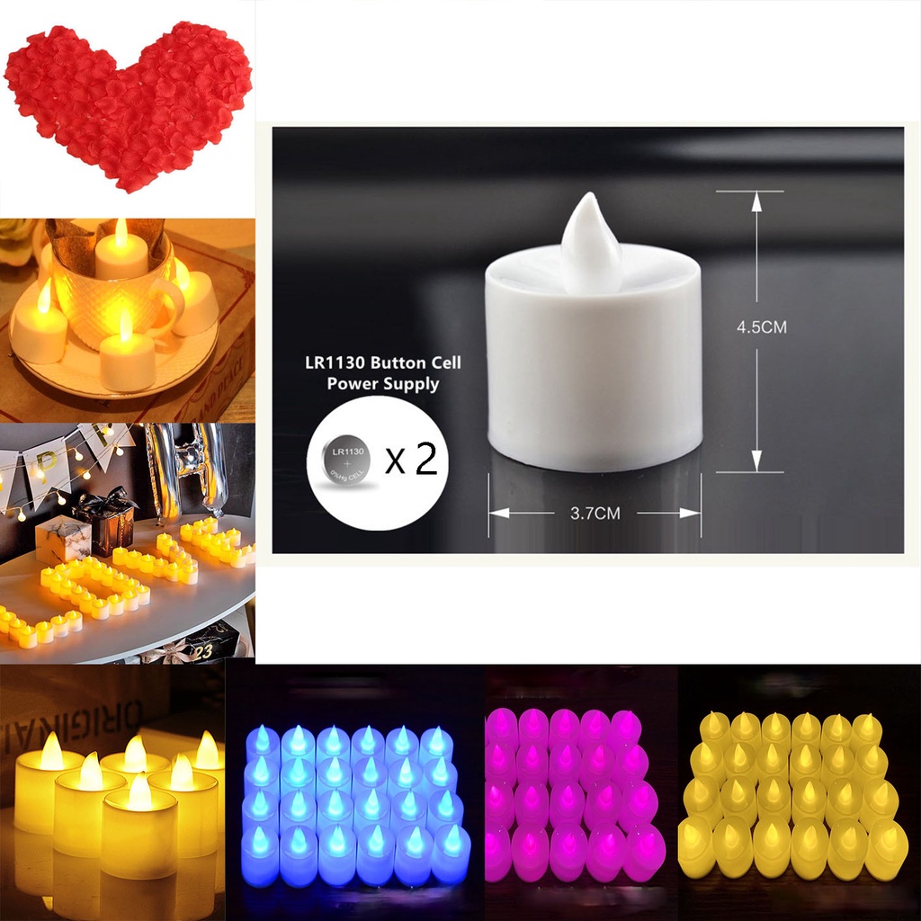 (Battery included)LED flameless candle lamp tea light candle family ...