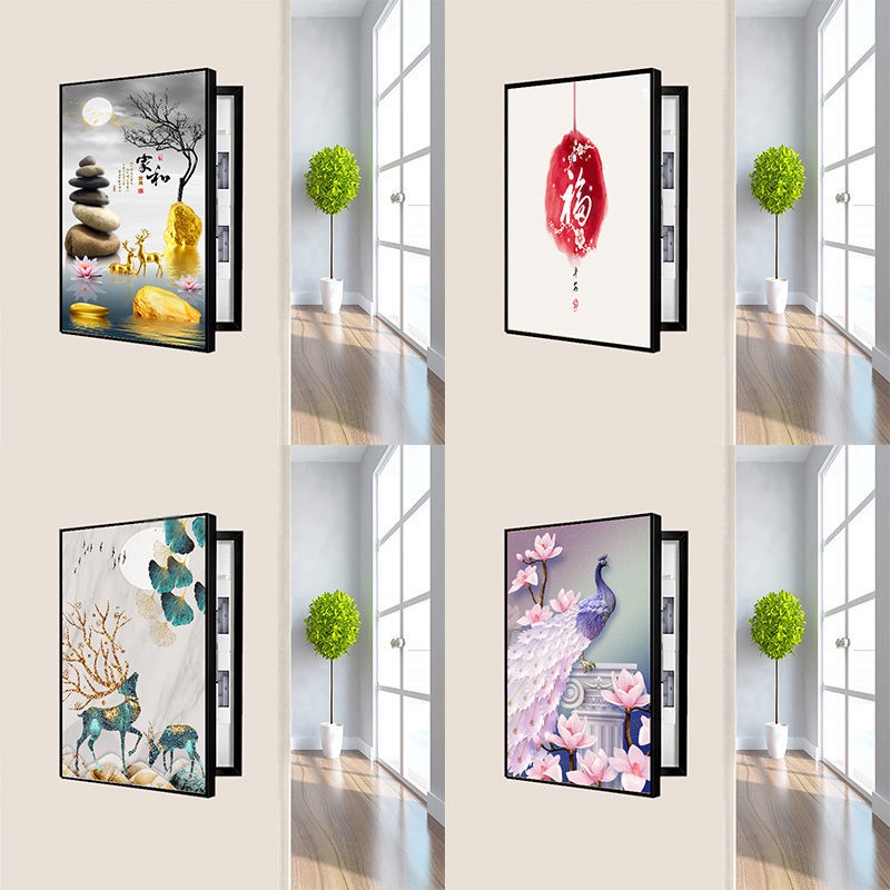 Electric meter box decorative painting punchfree cover box Nordic