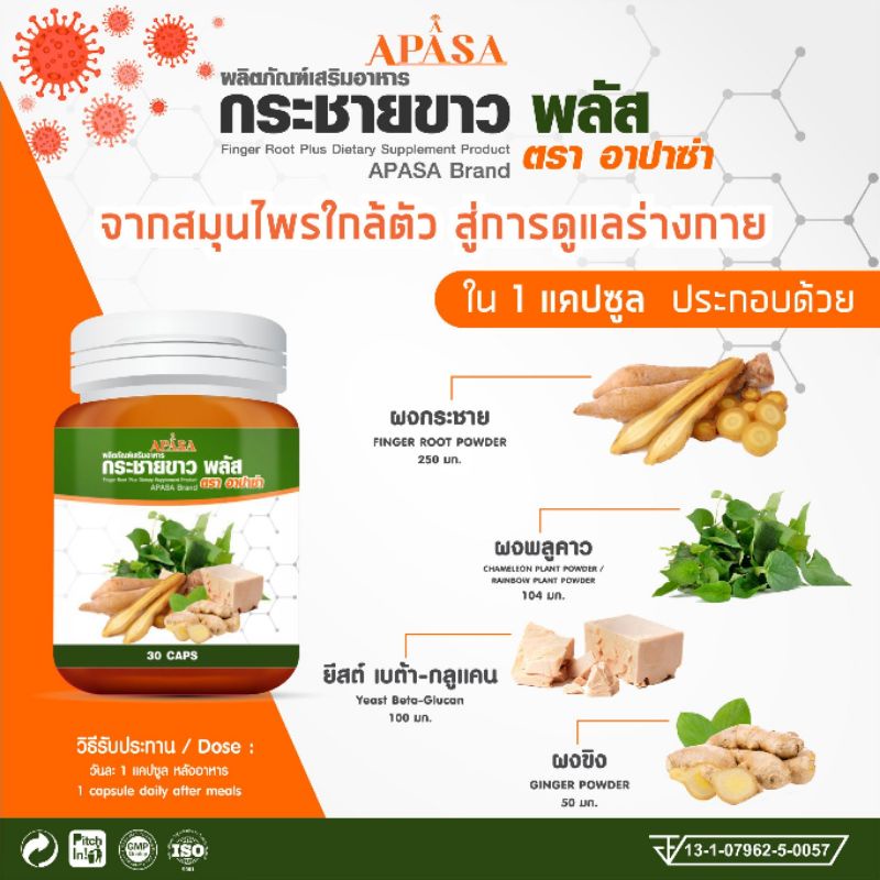 !White Ginger Plus Apasa + Plu Kao + Beta Glucan 1 Bottle | Shopee ...