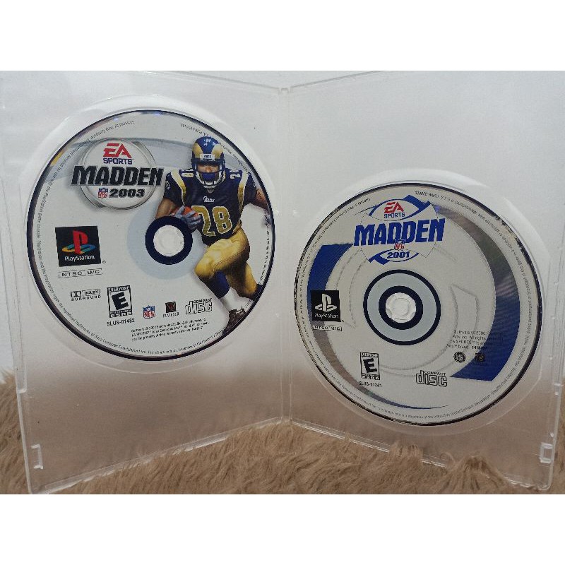 PS1 NFL Madden 2001 & 2003 NTSC U/C (Disc Only) | Shopee Philippines