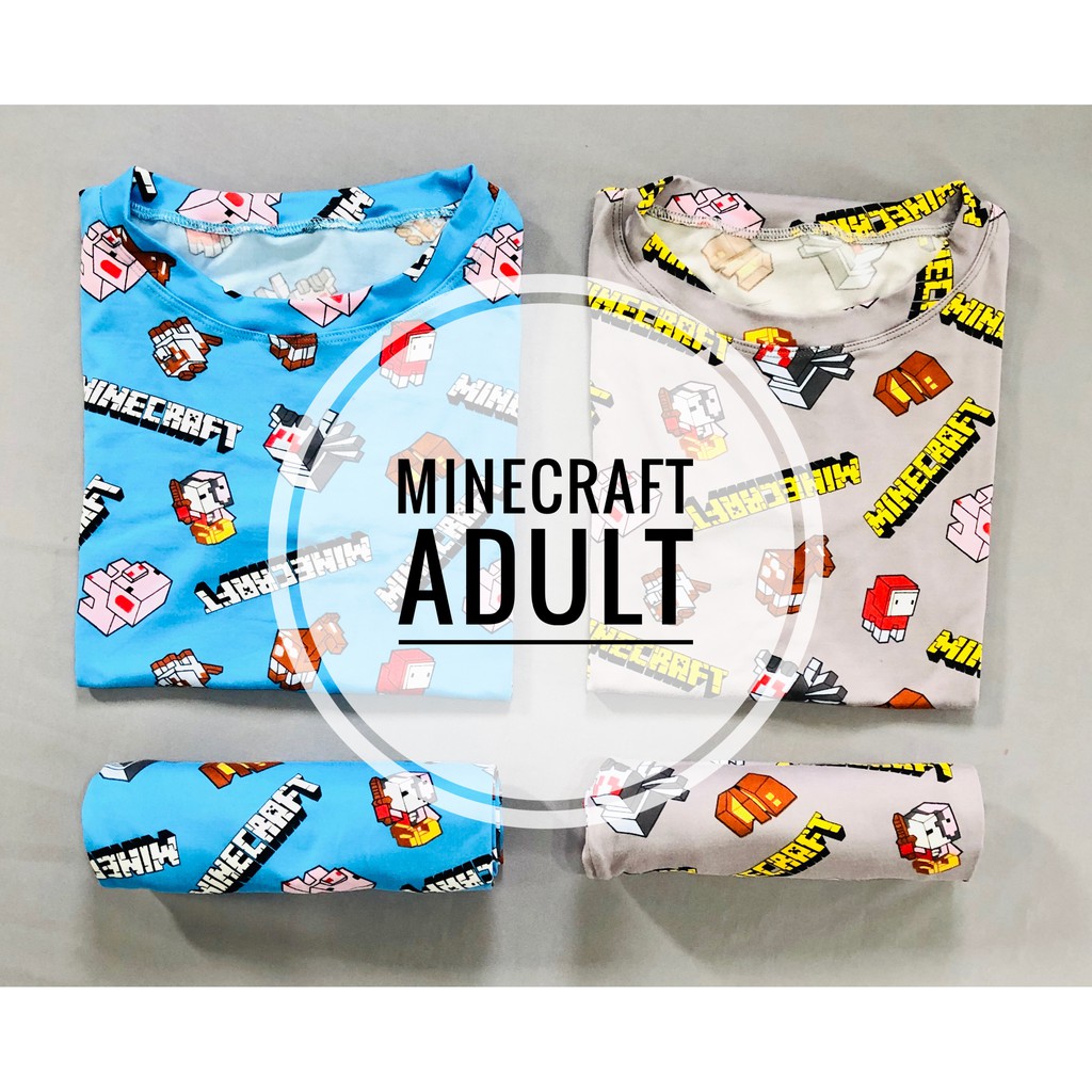 MINECRAFT TERNO PAJAMA FOR ADULT | Shopee Philippines