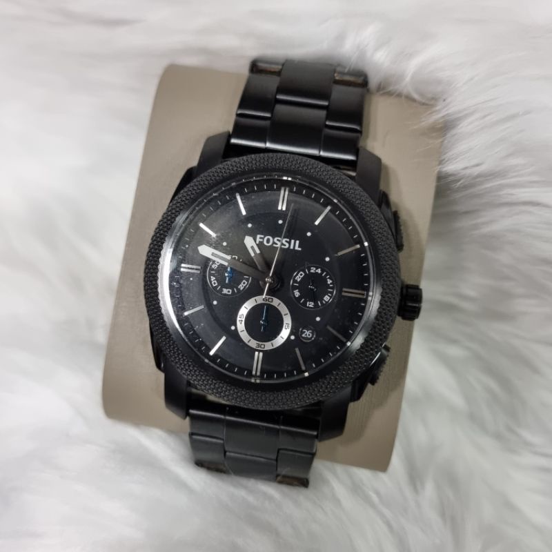 Fossil Fs4552 Machine Chronograph Black Stainless Steel Watch Shopee Philippines 8066