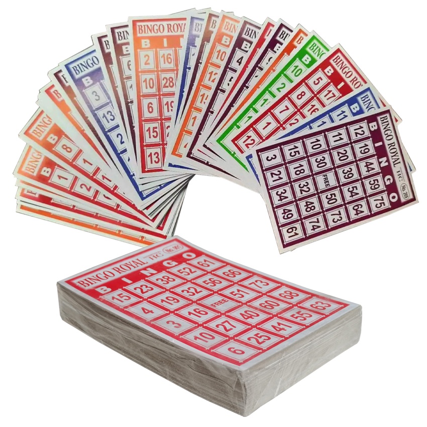 50Pcs 100Pcs Bingo Royal Bingo Lotto Card Traditional Family