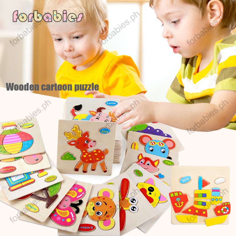 Baby Kids Educational Learning Toy 3D Wooden Puzzle Cartoon Toys ...