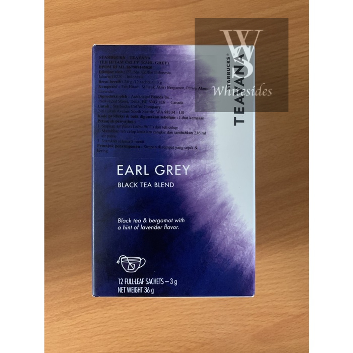 Teavana Earl Gray Starbucks Tea Dus Tea 12 Bags Mint Citrus English Breakfast Chai Blend