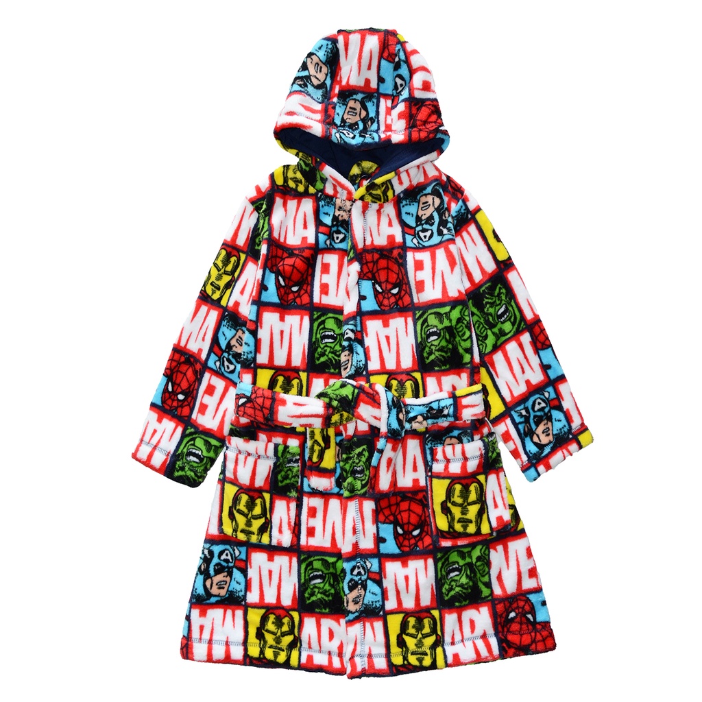 Kids Spiderman Super Marvel Mario Bros. Little & Big Boys Dressing Gown ...