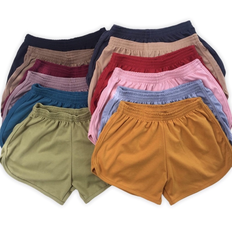 Dolphin Shorts Cotton Spanribs In Pastel And Dark Colors | Shopee ...