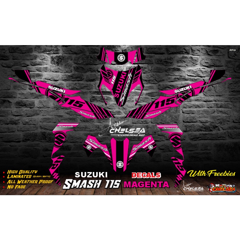 Suzuki Smash 115 Decals, Stickers with freebies stickers | Shopee ...