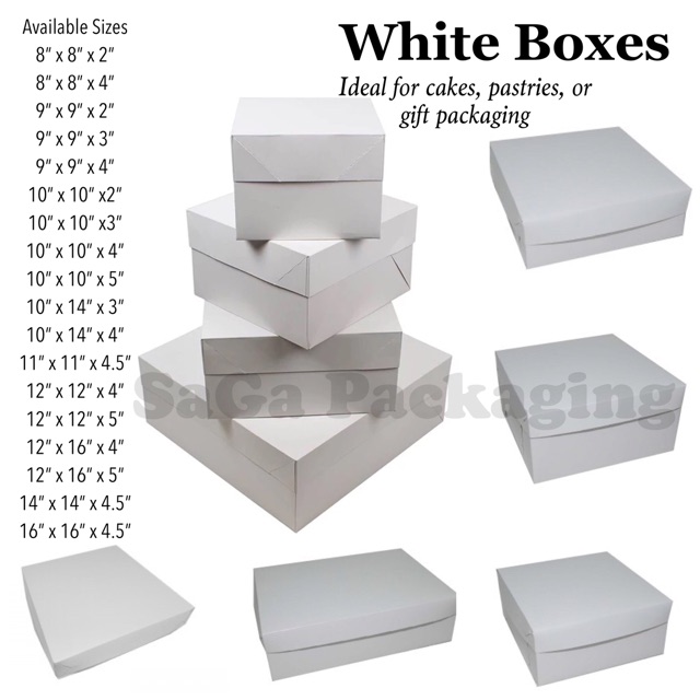 100pcs Cake and Pastry Boxes (Big Sizes) | Shopee Philippines