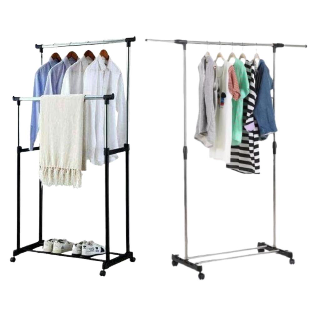 Double ROD RACK SINGLE HANGER 2 Layers Of Various Clothes HANGER ...