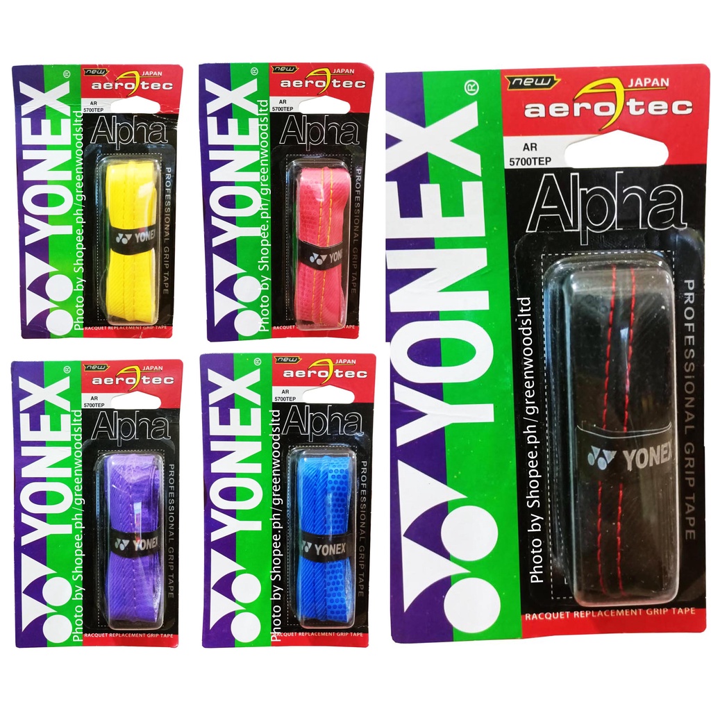 Yonex Replacement Grip Aerotec Alpha AR5700TEP (Black, Yellow, Blue ...