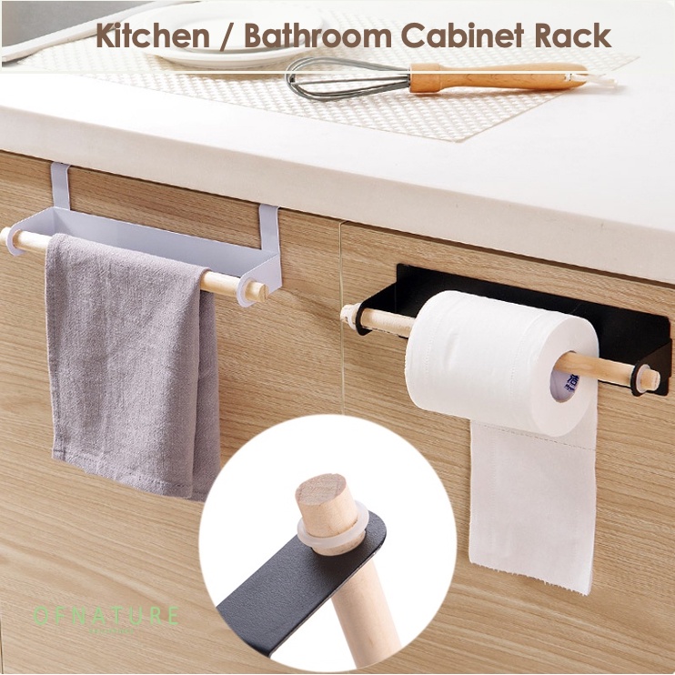 OFNATURE Kitchen Rack Hanger for Tissue Paper Roll Towel Rack Screwless
