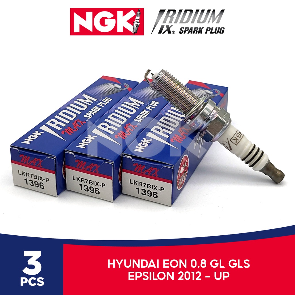 NGK 3Pcs LKR7BIXP Iridium Max Spark Plug for Hyundai Eon 0.8 GL GLS