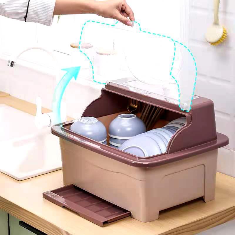 kitchenScato Dish Drying Rack Drain Board with Lid Cover in Large and Small Size4603 Shopee