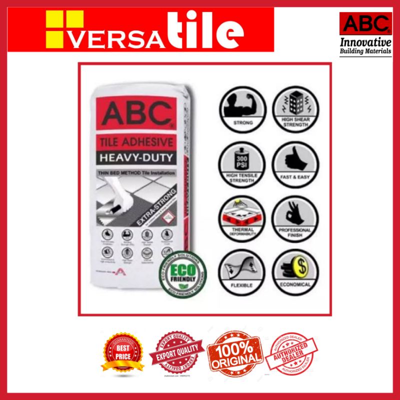 ABC Tile Adhesive Heavy Duty 25kg Shopee Philippines