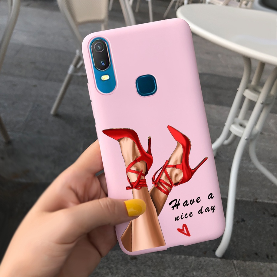 Vivo 1906 Y11 2019 Soft Case Fashion Pretty Girls Flower Painted