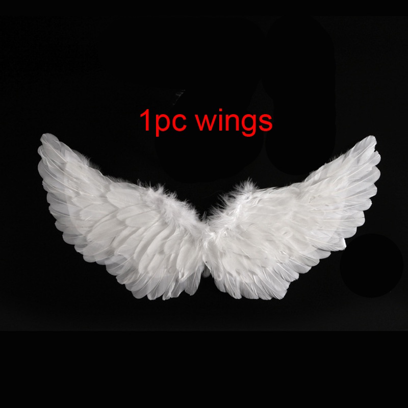 Kids Baby Photography Props Amazing White Angel Feather Wings Costume ...