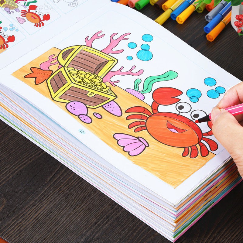 Kids Coloring Books Graffiti Picture Drawing Notebook Children