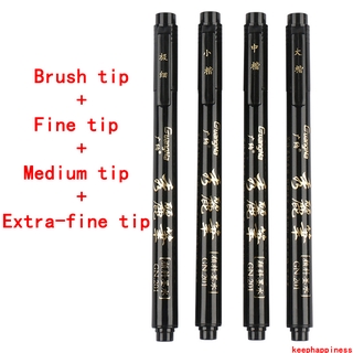 4 Pcs Mix / Set Calligraphy pen hand lettering pen brush lettering pen  writing marker stationery