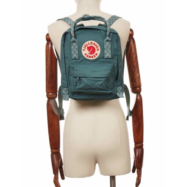 Fjallraven Kanken Mini in Frost Green Pattern strap Shopee Philippines