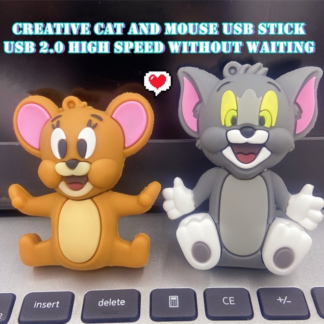 Cute cat and mouse cartoon USB 2.0 high-speed flash drive 1GB 2GB 4GB ...