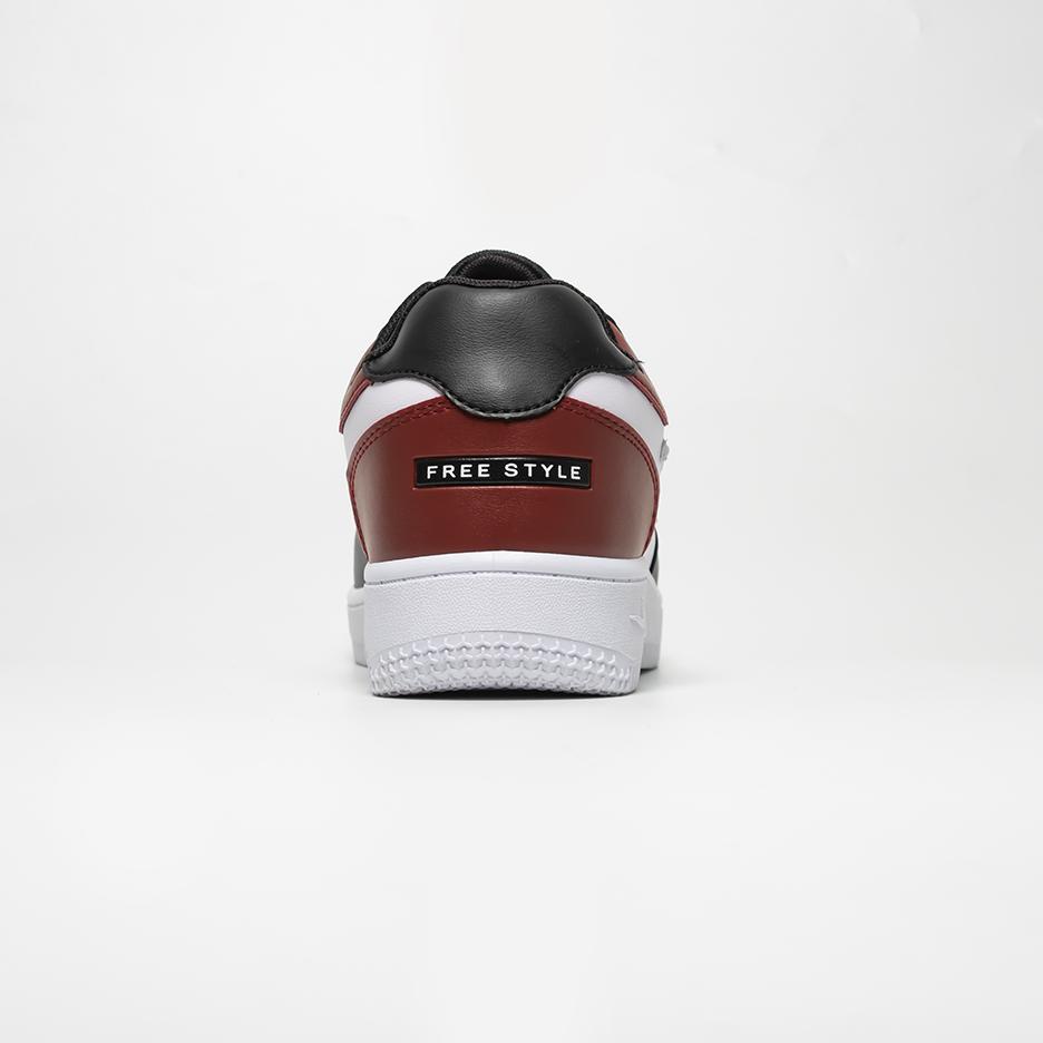MERAH Adult Men's Tricks Sneakers - White/Black/Dark Red | LOG.10Jn22f ...