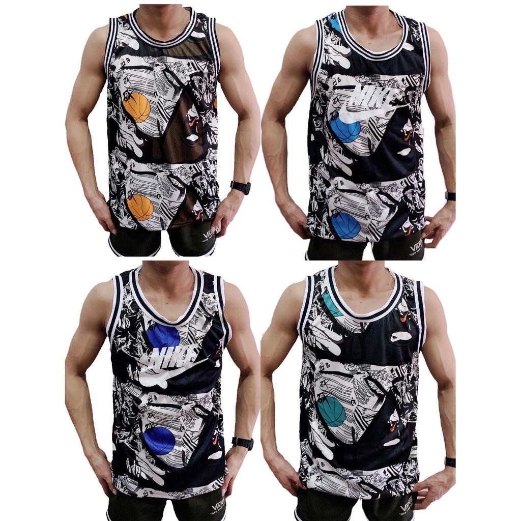 COD Unisex Fashioning Tricolor high quality jersey sando tops dry fit shirt  vest/tops/sports wear