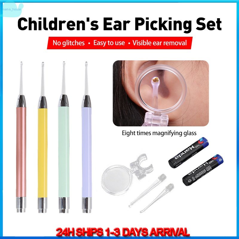 Baby Ear Pick Tool LED Flash Light Baby Earpick With Magnifier Ear ...
