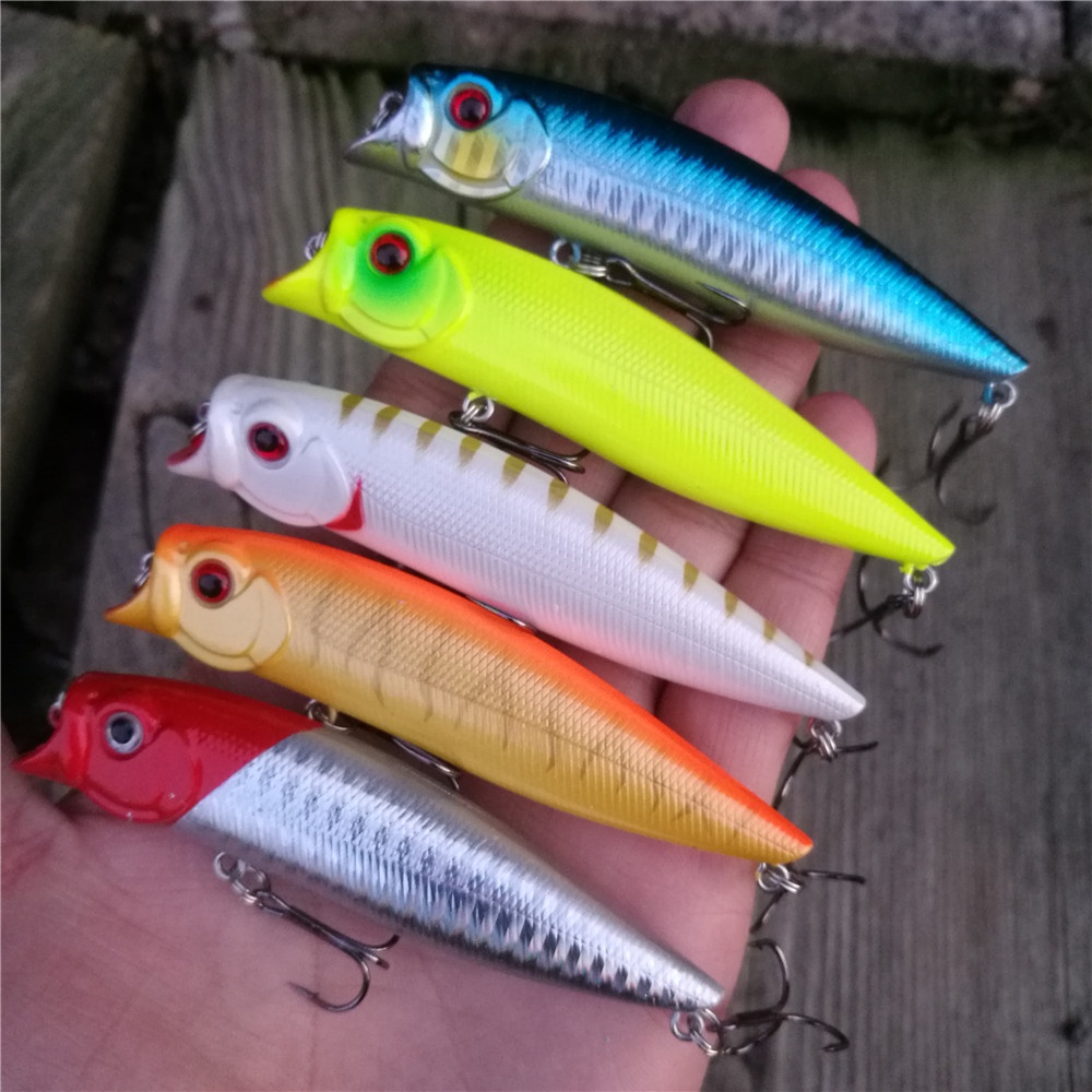 Popper Surface Artificial Bait Fishing Lure 9cm 12g